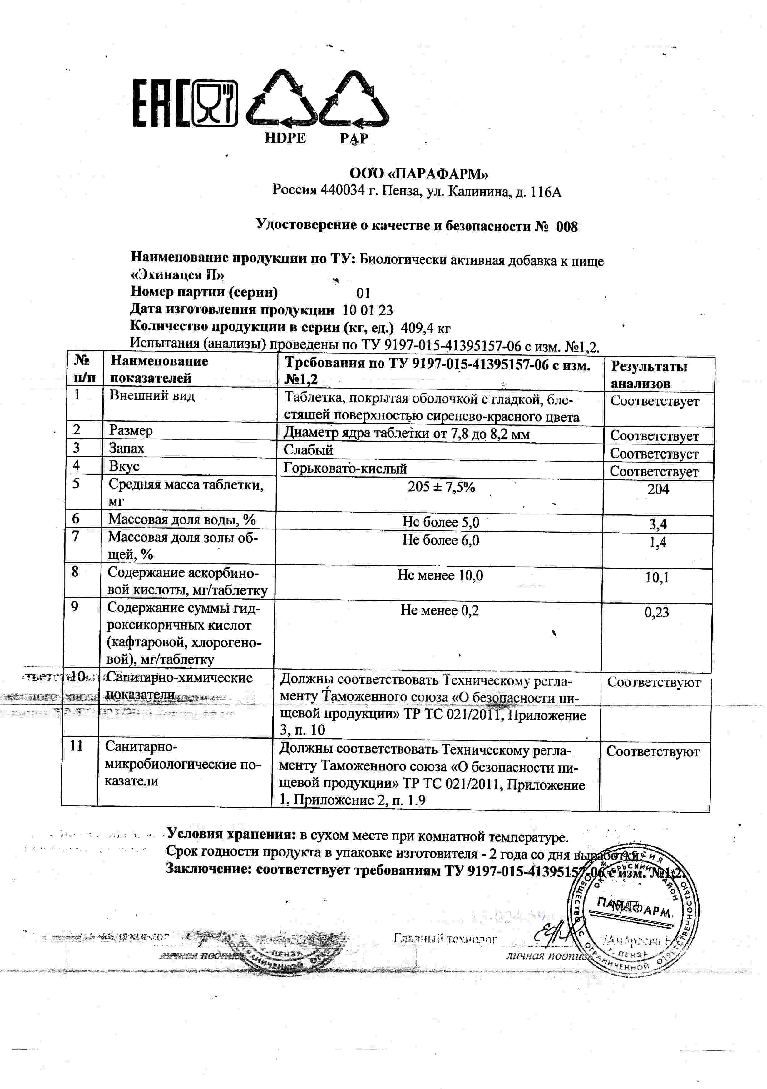 Паспорт №012023